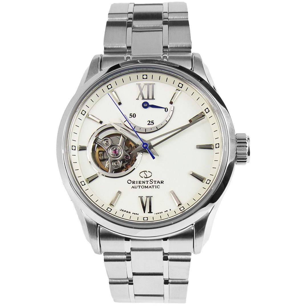 Orient star open top heart power reserve