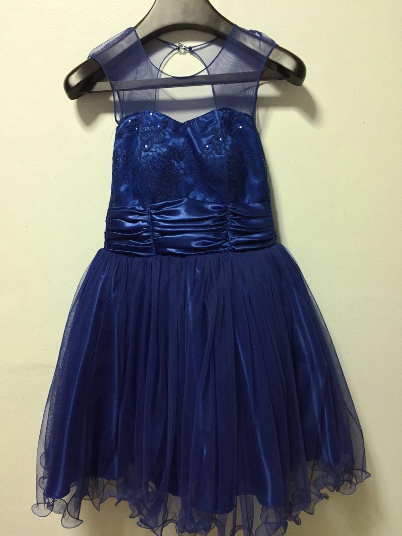 cocktail gown blue