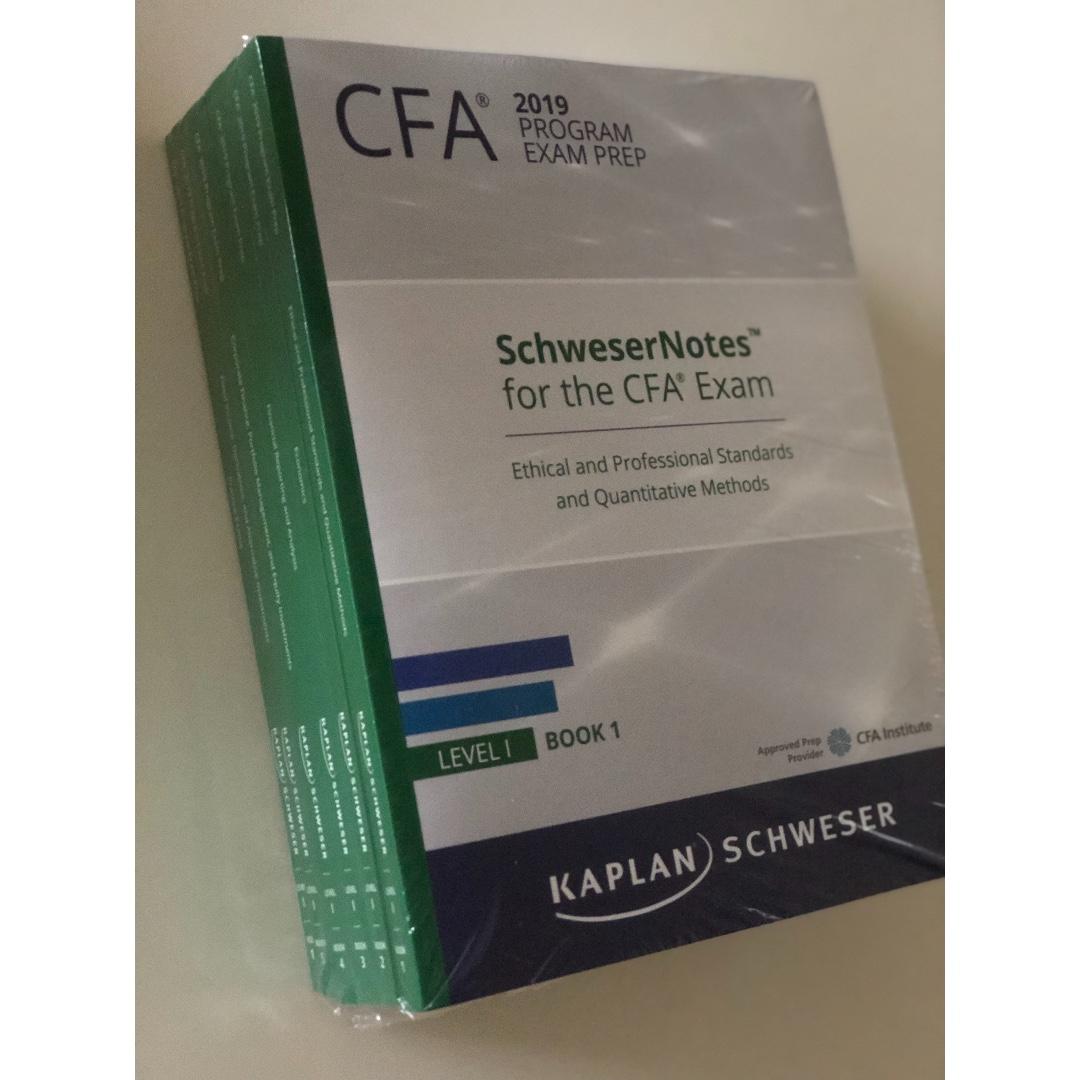 Schweser Notes for the CFA Exam 2019 Level 1 (5 Volume) + Practice
