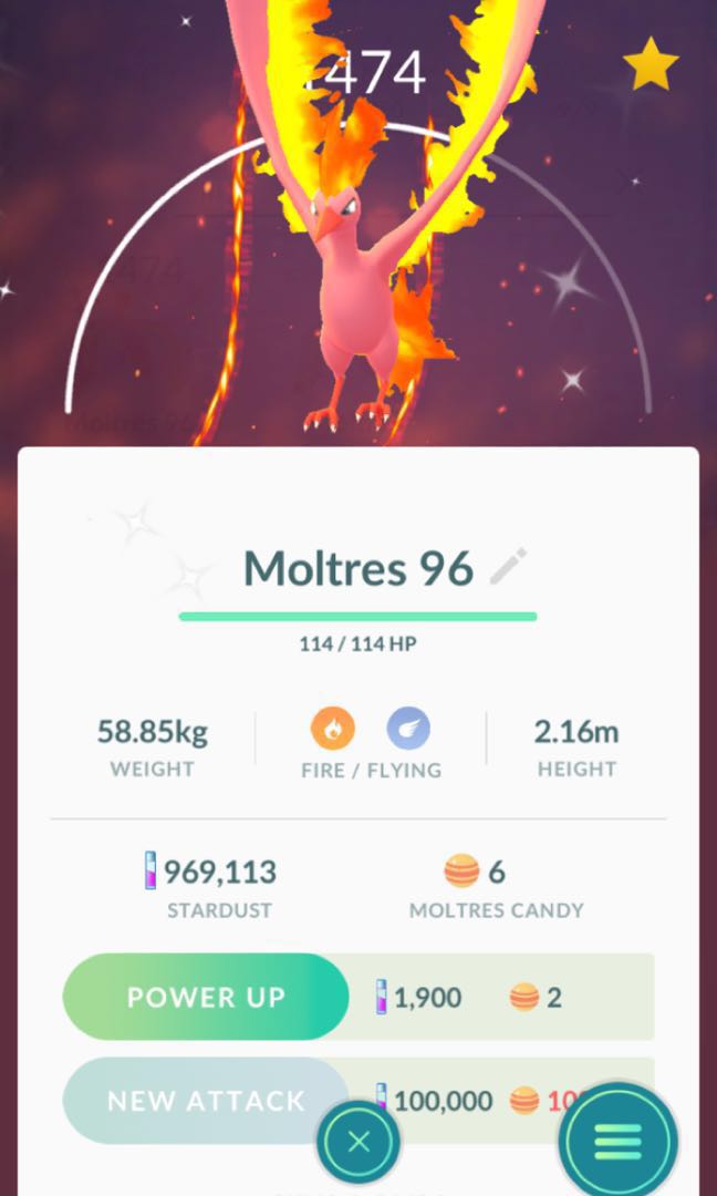 Pokemon #2146 Shiny-Moltres Shiny Picture - For Pokemon Go Players