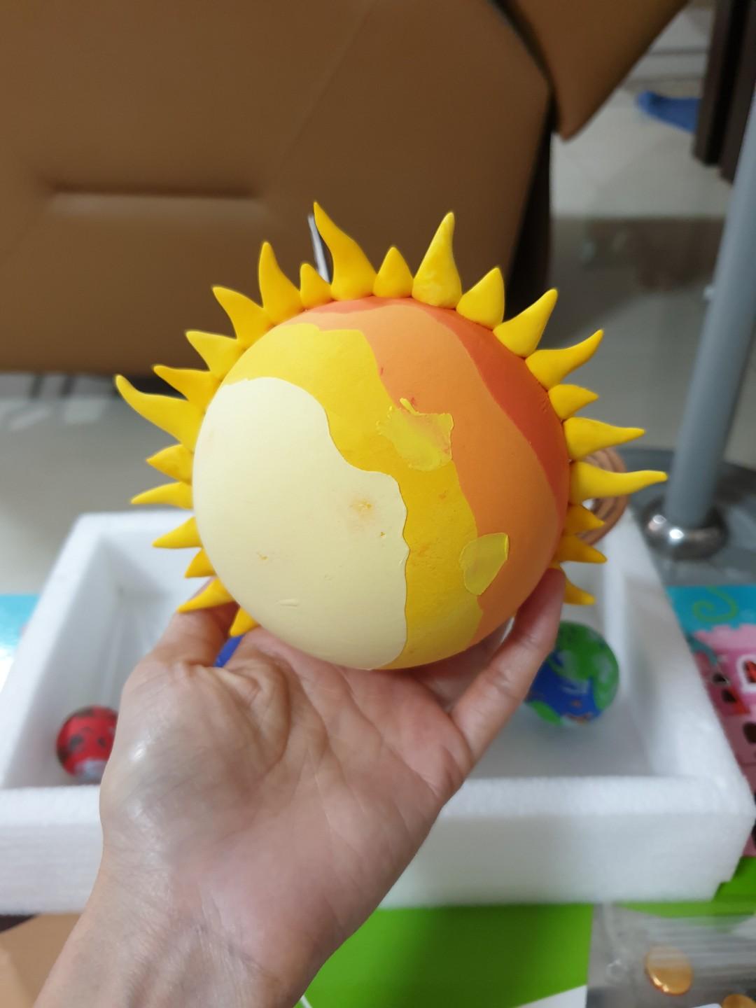 Solar System Cake Toppers Made Of Air Dry Clay Design