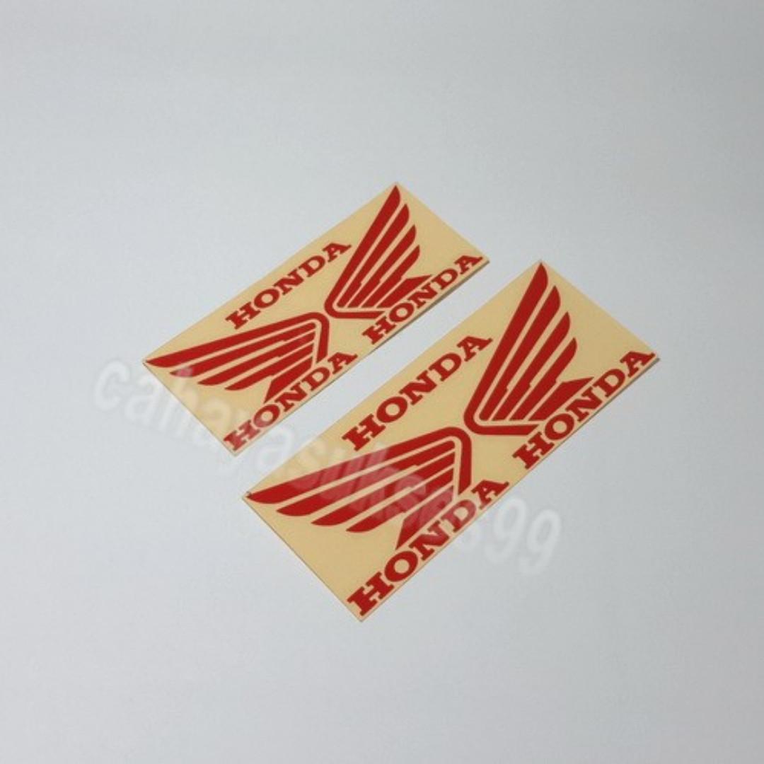 Sticker Cutting Logo Sayap Honda Warna Merah Polos Size Medium