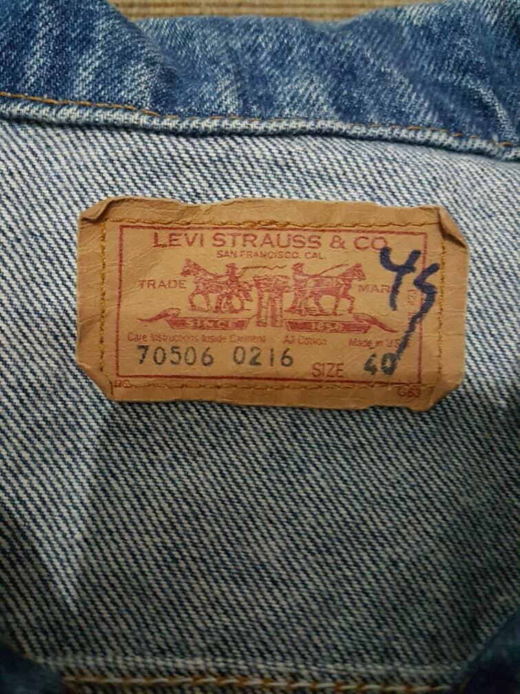 Vintage 80s Levis Denim Jacket 70506 0216 Trucker Style Men s