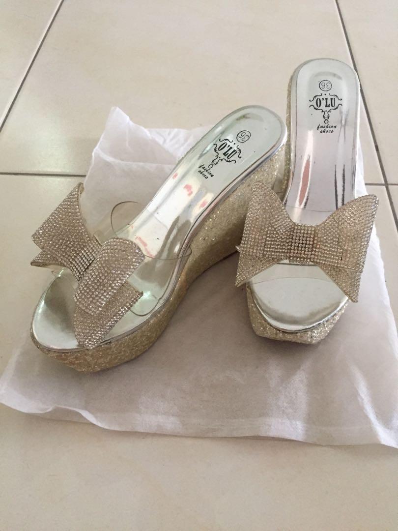 Wedding Shoes Wedges Women S Fashion Shoes On Carousell