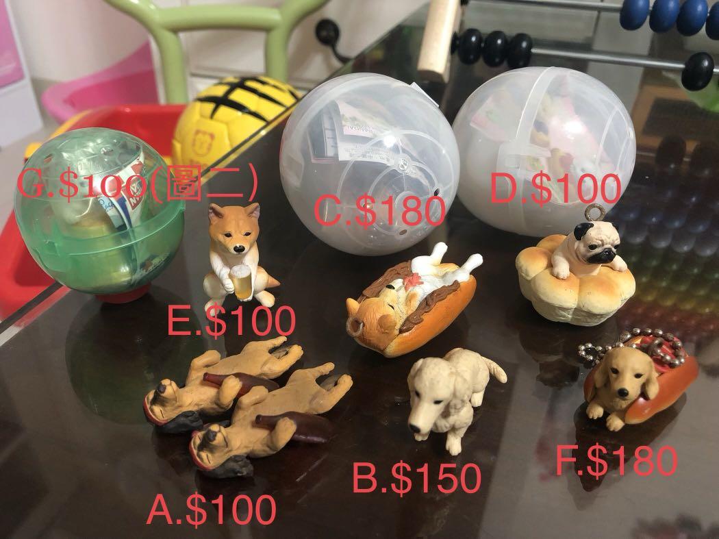 點心狗扭蛋臘腸柴犬巴戈（價格如圖）, 書籍、休閒與玩具, 玩具、公仔、桌遊在旋轉拍賣