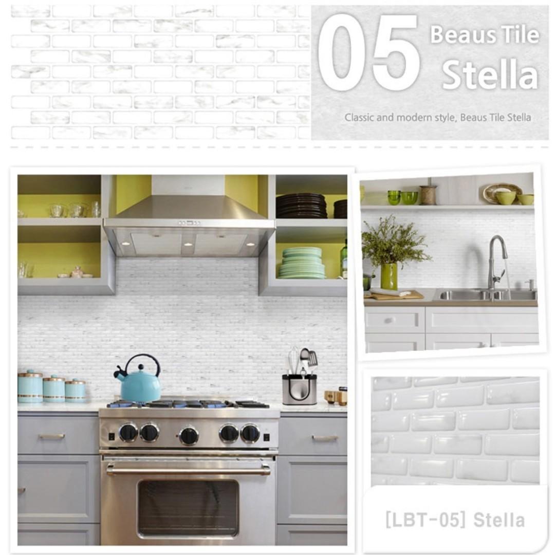 Adhesive Mosaic Toilet Kitchen Tiles Beaus Sticker Everything Else On Carousell