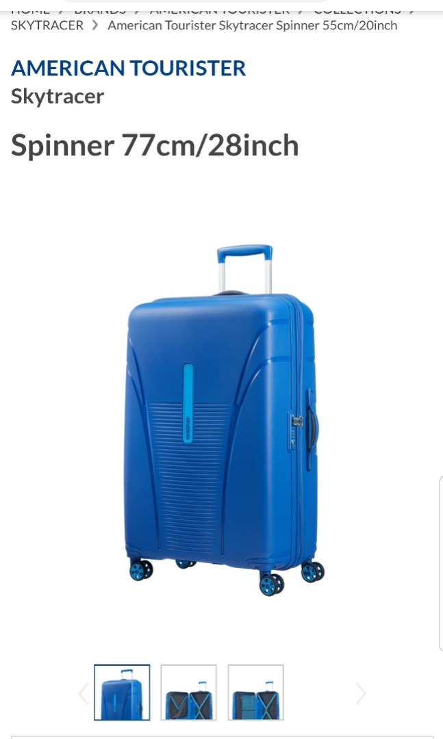 american tourister skytracer spinner