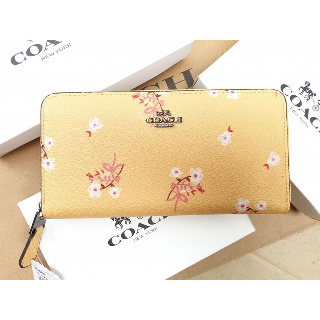coach yellow flower purse