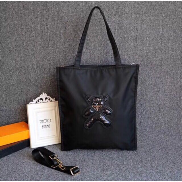 prada teddy bear bag