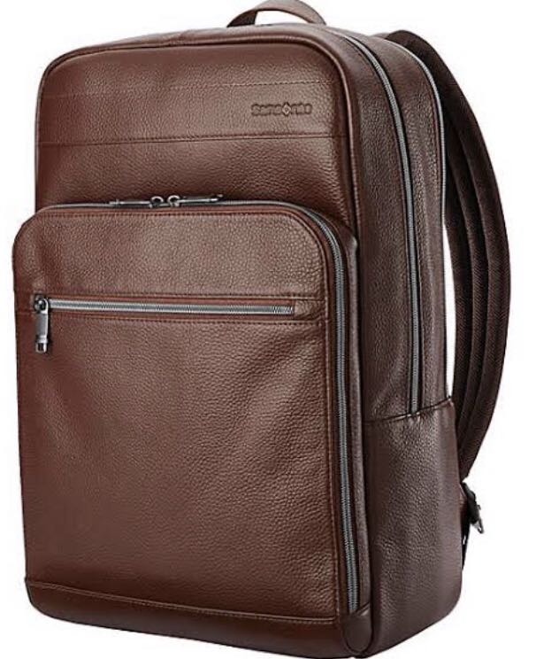 samsonite backpack leather