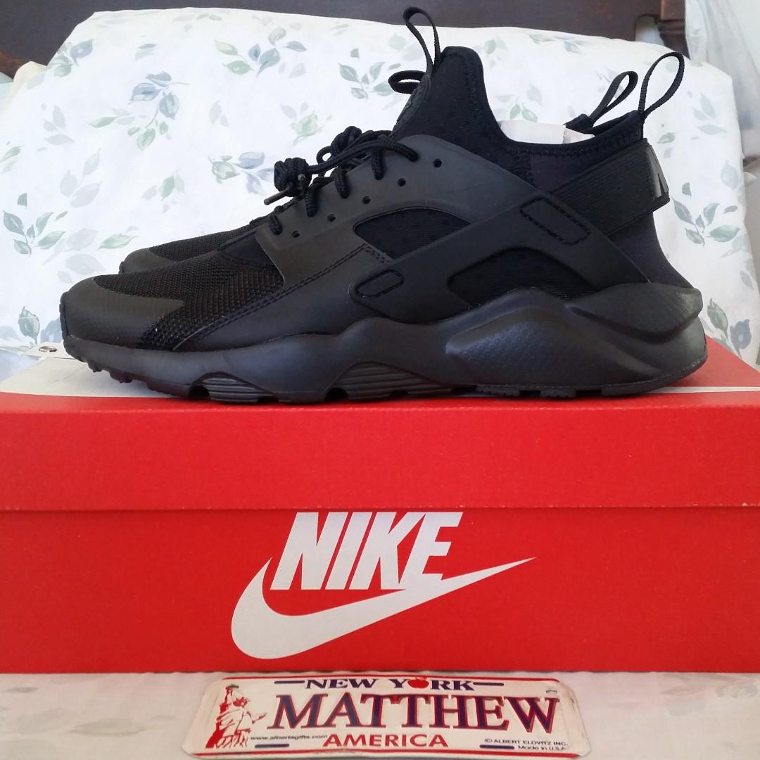 Brand New Never Fitted 100 Authentic Nike Air Huarache Run Ultra Triple Black Men S Fashion Footwear Sneakers On Carousell