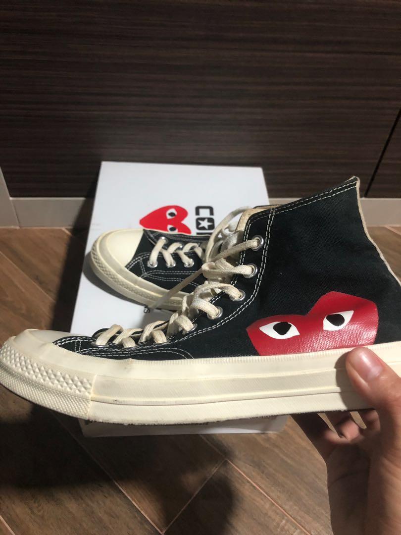 cdg converse high top