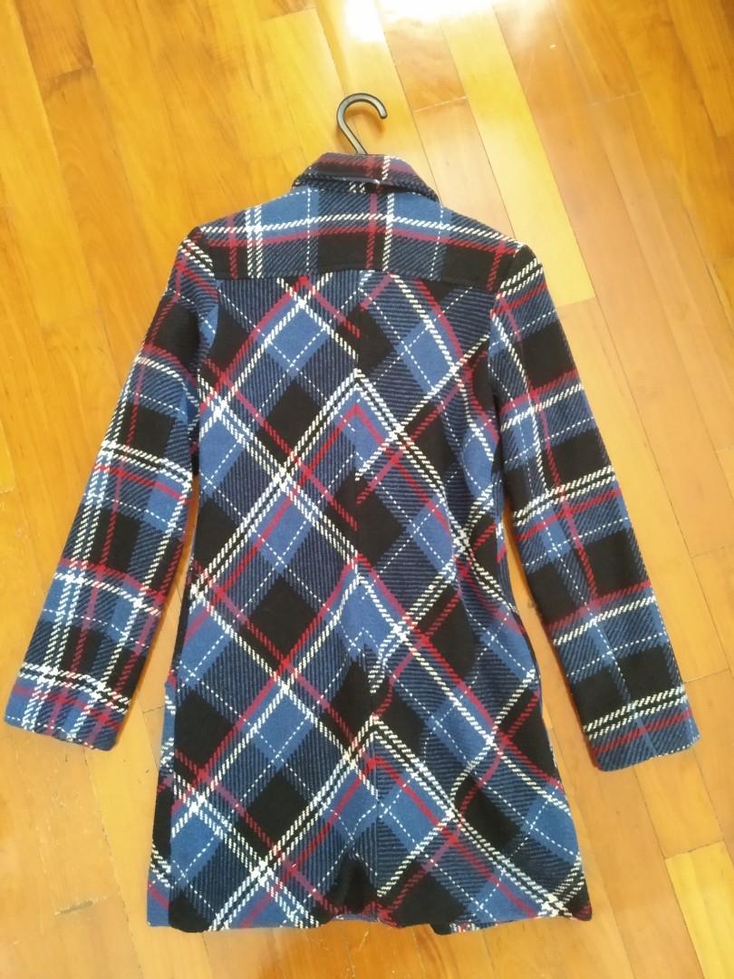Coo Ca Choo Xs S Vintage Style Retro Checked Winter Coat Women S