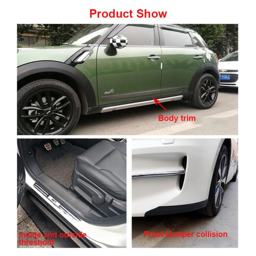 Diy Carbon Fiber Car Sticker Scuff Plate Door Step Protector Strip