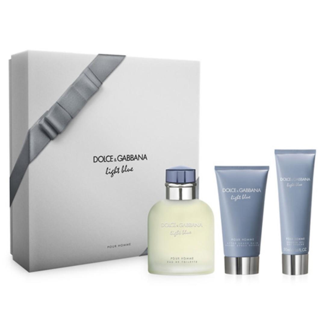 Dolce Gabbana Light Blue 3 Pcs Gift Set For Men Health Beauty Perfumes Deodorants On Carousell