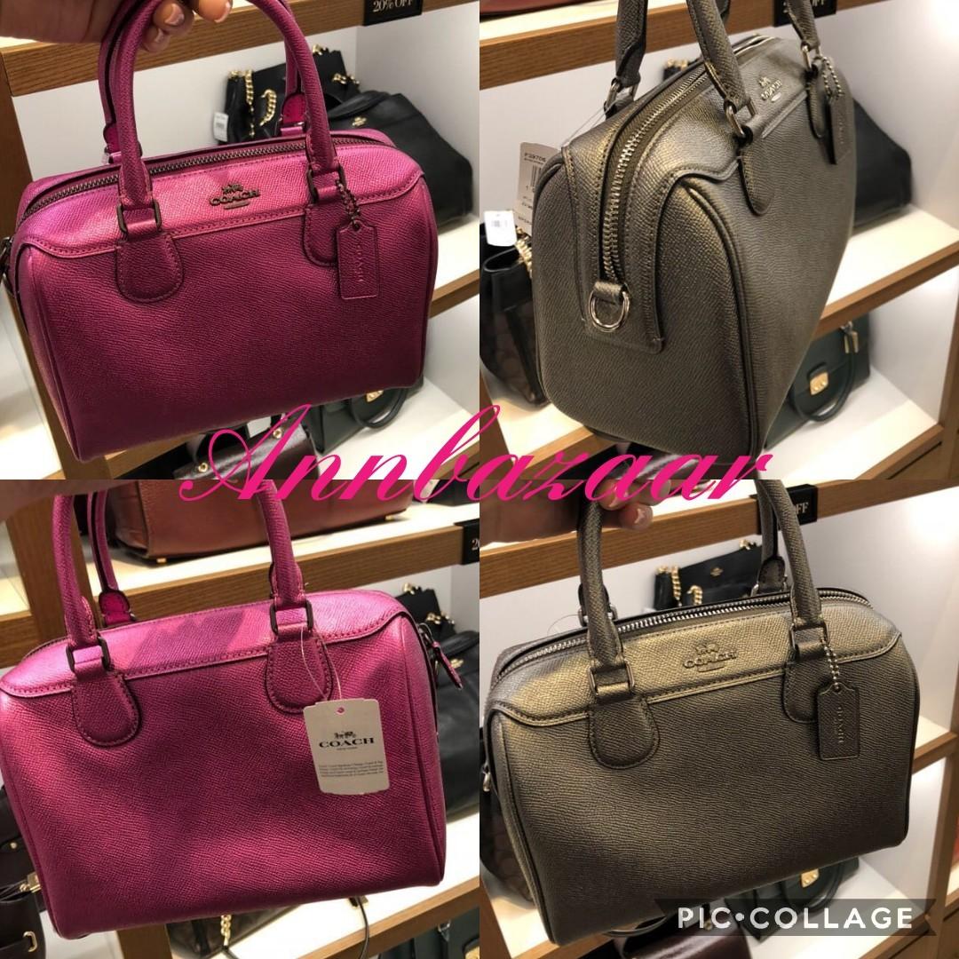 FLASH CLEARANCE OFFER Coach Mini Bennett Handbag Pink and Grey Color 100 Authentic Women s Fashion Bags Wallets Cross body Bags on Carousell