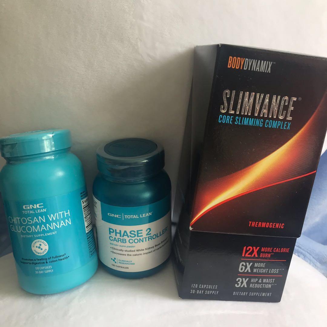 GNC （分類：健康補充品 - 維他命及補充品）位於 Hong Kong。 由 emma_nga 提交（商品編號 216577413，圖片 1）。簡介： 📣GNC 新產品優惠 💰580 1. Slimvance倍纖12X 🔻功效: 1️⃣臨床實證，12倍減卡路里 2️⃣3倍修腰臀 3️⃣6倍減磅專利配方 🔺賣點: * 專利Slimvance® 草本配方，加入咖啡因，臨床實證減卡路里多12倍#，6倍減重^，3倍修腰臀^配方 2. 甲殼素（Chitosan with Glucomannan）(添加纖維配方) 🔻功效： 1️⃣有助阻止脂肪被吸收 2️⃣適合關注體形人士食用 3️⃣獨特配方，以甲殼素結合高纖成份及 FOS，配合日常飲食及足夠水份，能增加飽肚感，從而幫助降低食量 3.PHASE 2 Carb Controller 🔻功效： 1️⃣會抑制體內分解澱粉食物之酵素作用，當身體得不到足夠之熱量，大腦便會指示身體開始燃燒積存在體內之脂肪。 2️⃣當吃入之熱量少於消耗的熱量，體重自