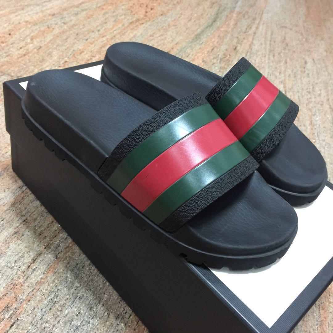 gucci rubber slippers