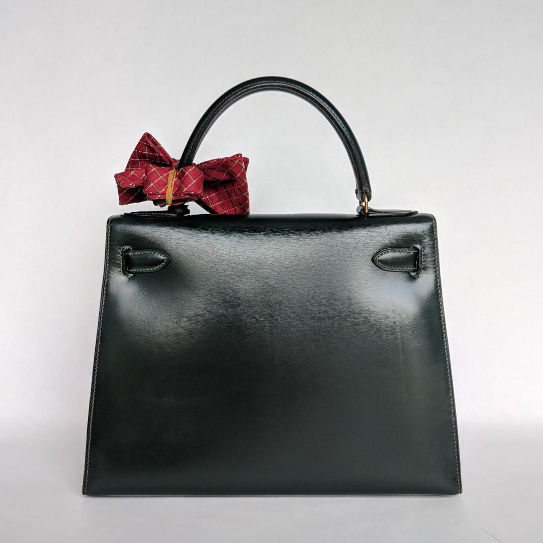 Hermes Kelly 28 Sellier in Vert fonce