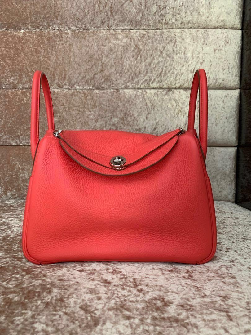 FIRE PRICE * Hermès Lindy 34 Bag in Rose Jaipur Clemence Leather