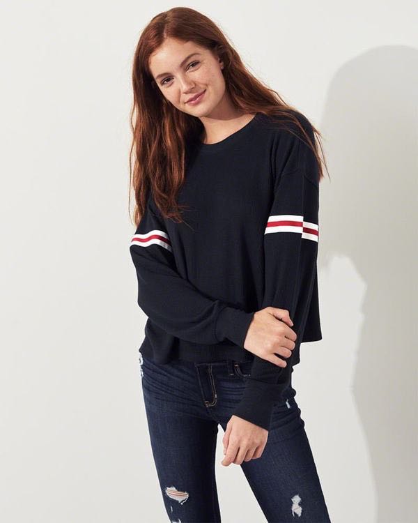 hollister boyfriend waffle t shirt