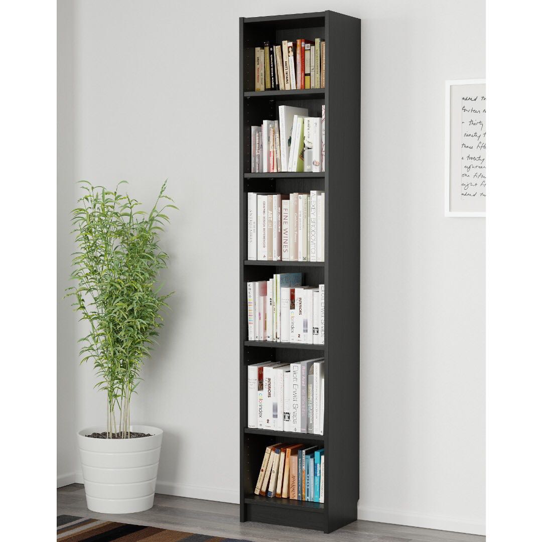 Ikea Black Billy Bookcase Furniture Shelves Drawers On Carou Share This Listing