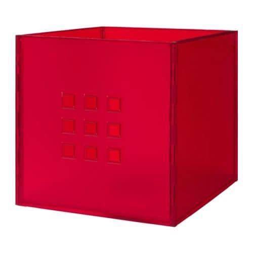 Ikea Lekman Plastic Storage Box Red Furniture Shelves