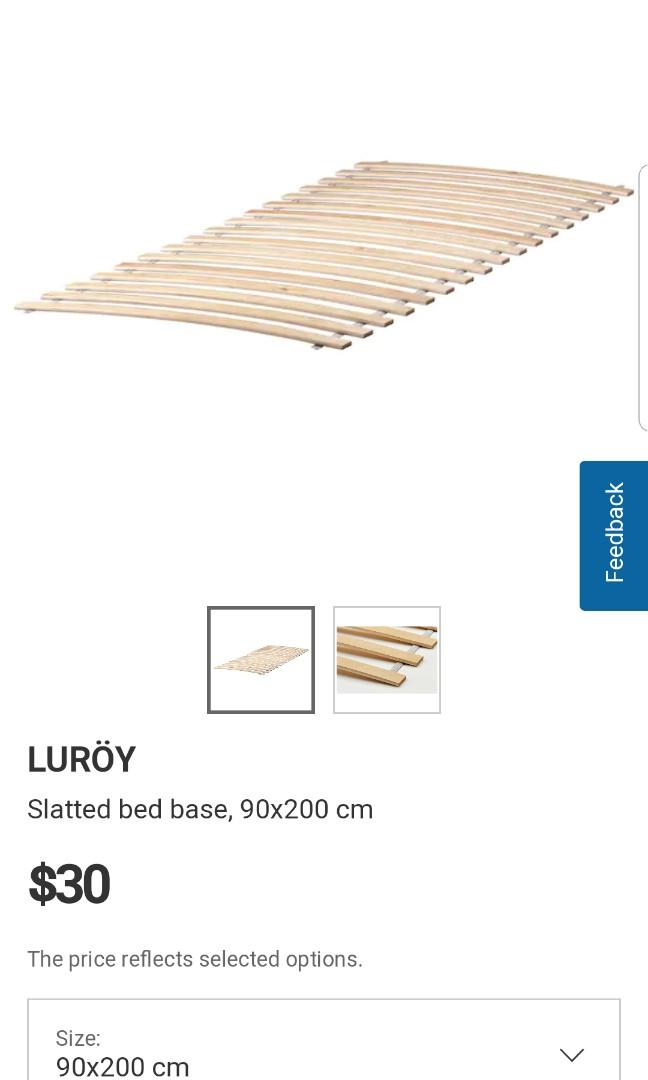 Sport zaterdag kralen IKEA Luroy Slatted bed base, Furniture & Home Living, Furniture, Bed Frames  & Mattresses on Carousell