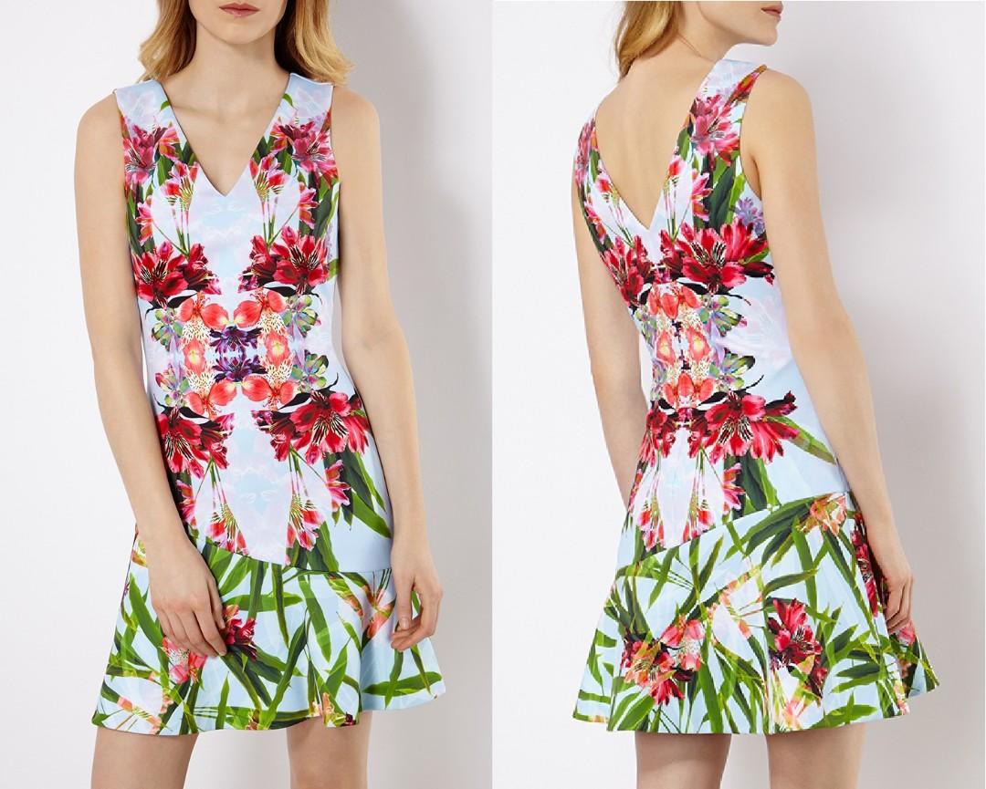 karen millen tropical print dress