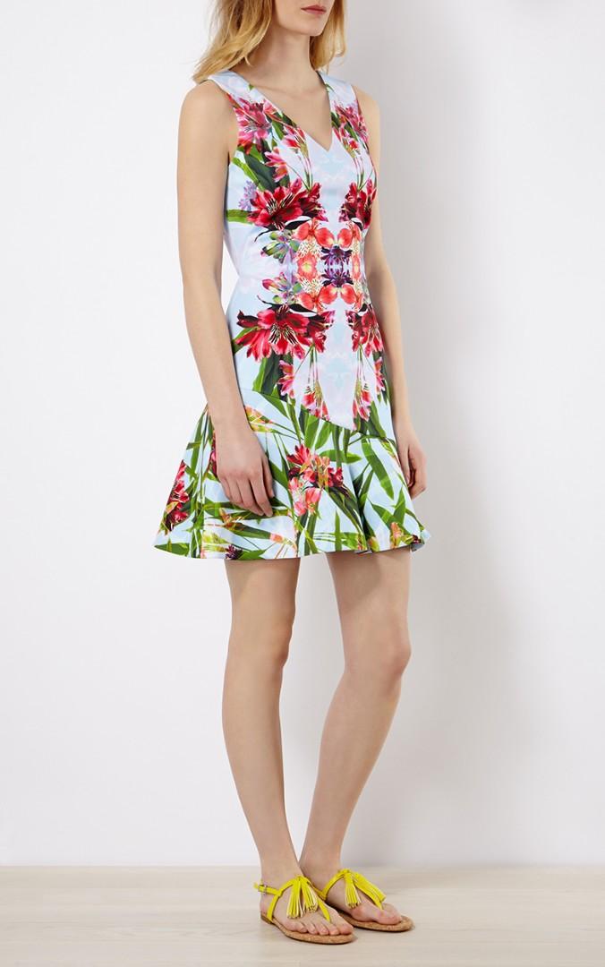 Karen millen tropical print dress on sale