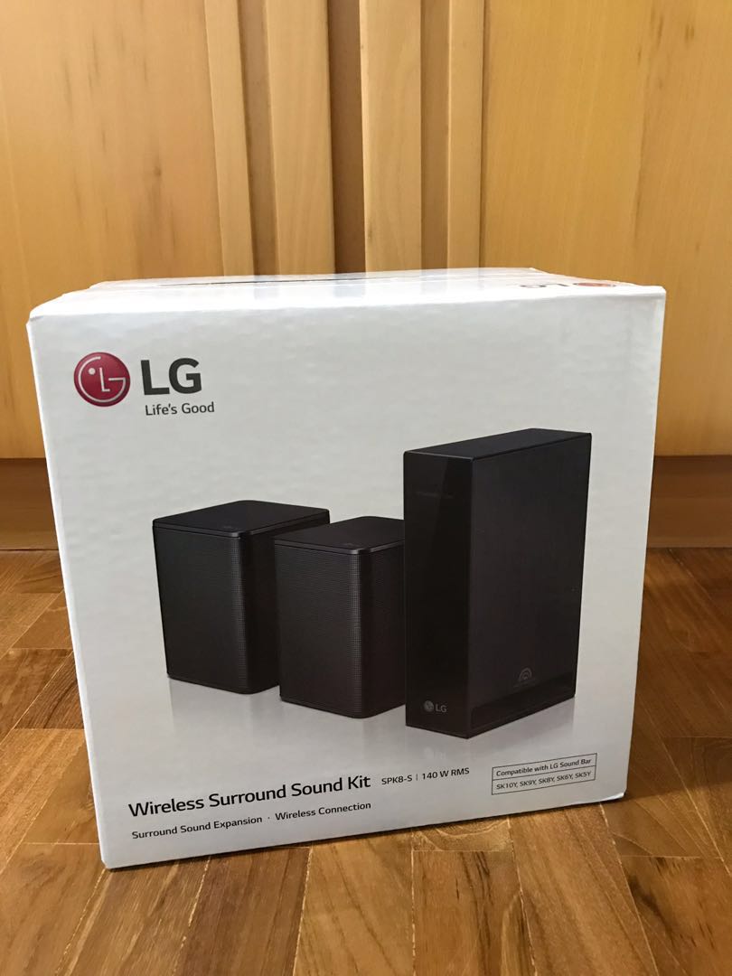 LG SPK8-S sound bar wireless rear speaker kit 140 watts, Electronics