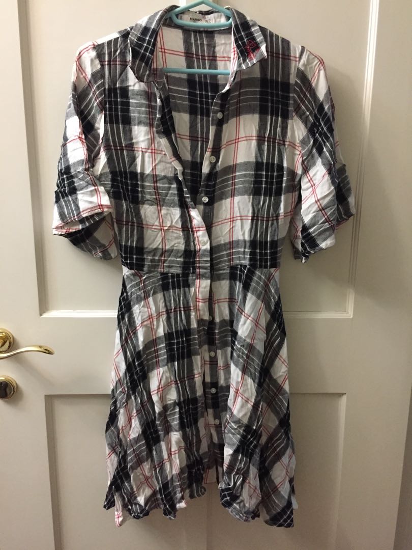 mango plaid dress