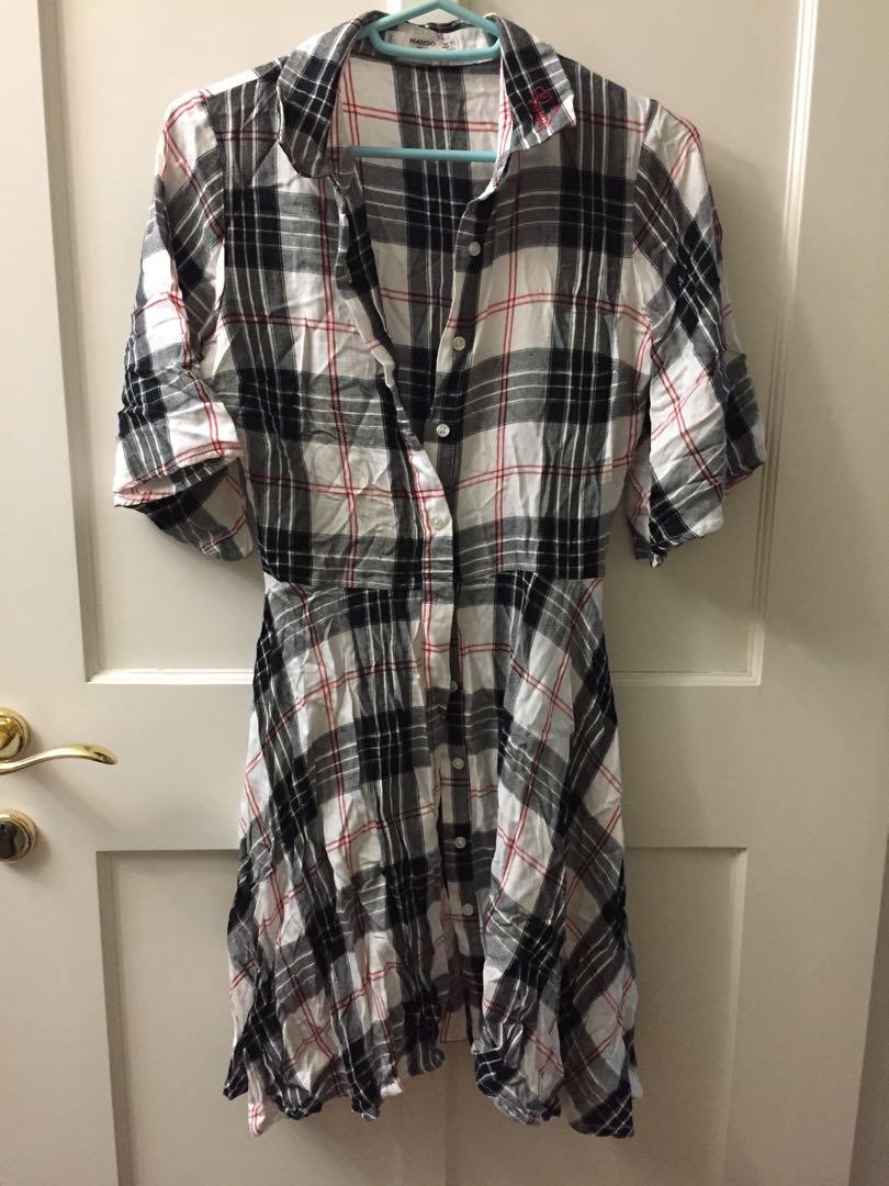 mango tartan dress