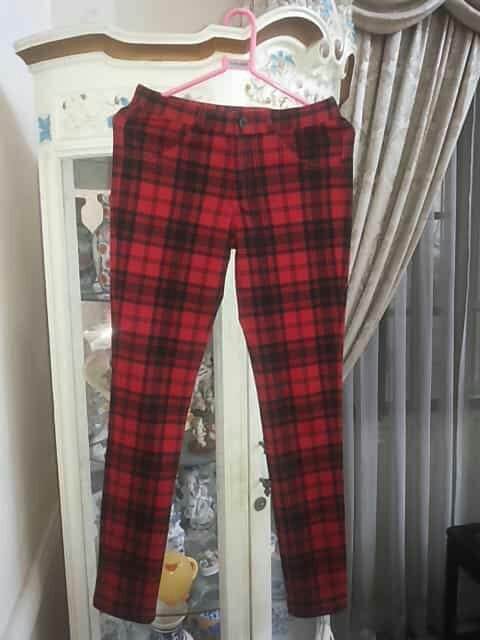 mango checkered pants