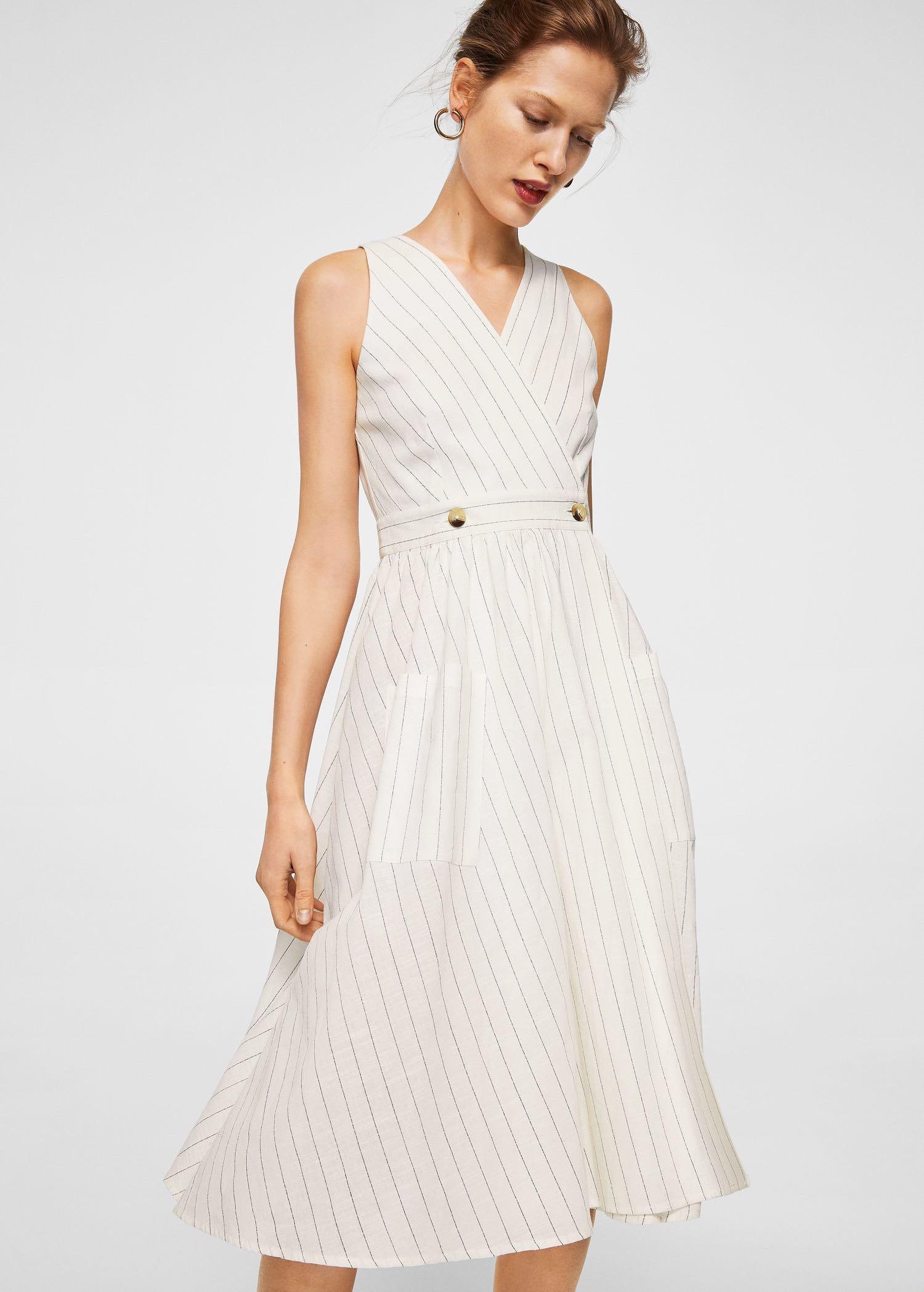 Mango pinstripe dress