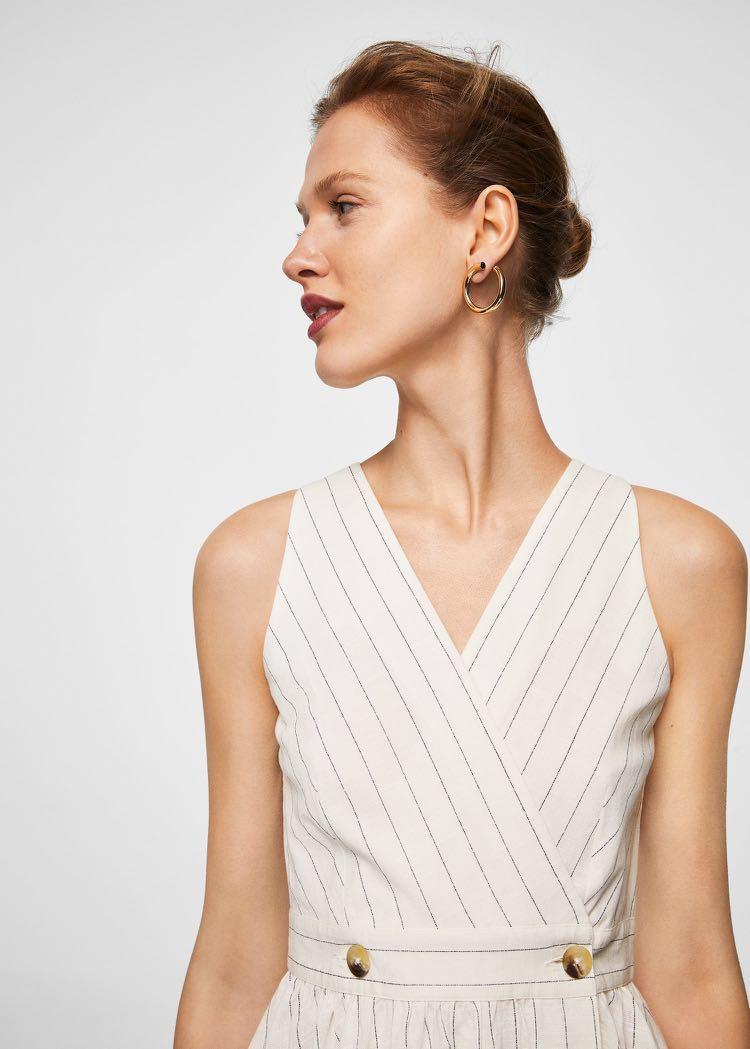 Mango pinstripe dress 2025