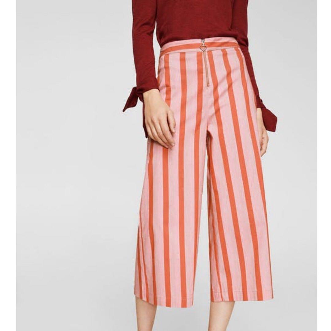 Pink striped trousers