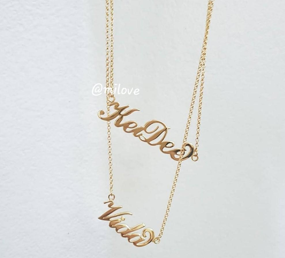 Name Necklace ( Gold Plated), Women's 