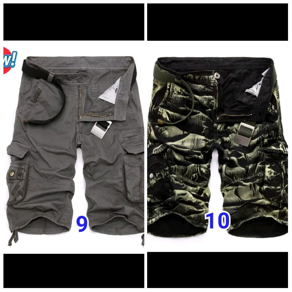 New 2019 Men Cargo Shorts Casual Loose Short Pants