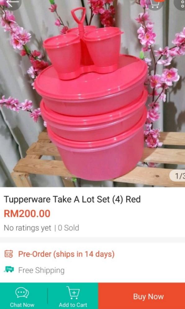 (New) Tupperware Take A Lot Set, Furniture & Home Living, Kitchenware
