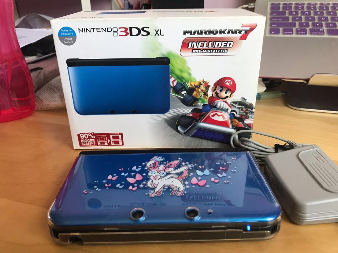 Nintendo 3ds Xl Blue Black With Mario Kart 7 Pre Installed Video Gaming Video Games Nintendo On Carousell