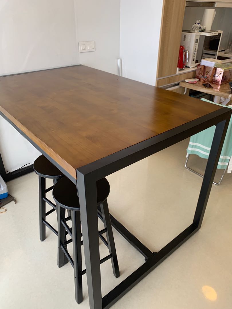 Nordic Scandinavian Industrial Island Table Set Furniture Tables Chairs On Carousell