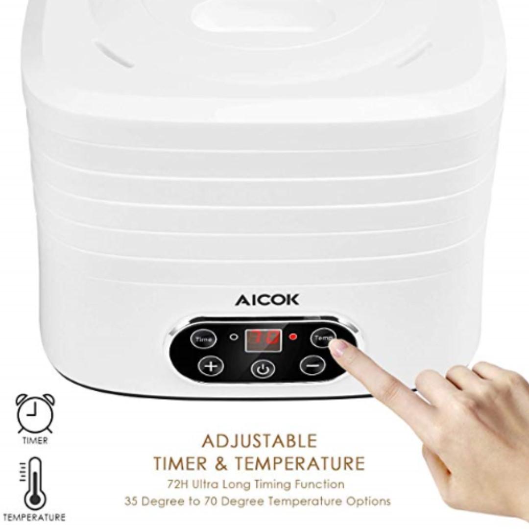 P12 Aicok Food Dehydrator Digital Food Dryer with 5 Large Trays, 3570