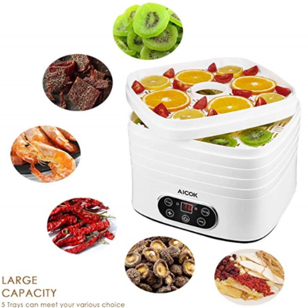 P12 Aicok Food Dehydrator Digital Food Dryer with 5 Large Trays, 3570