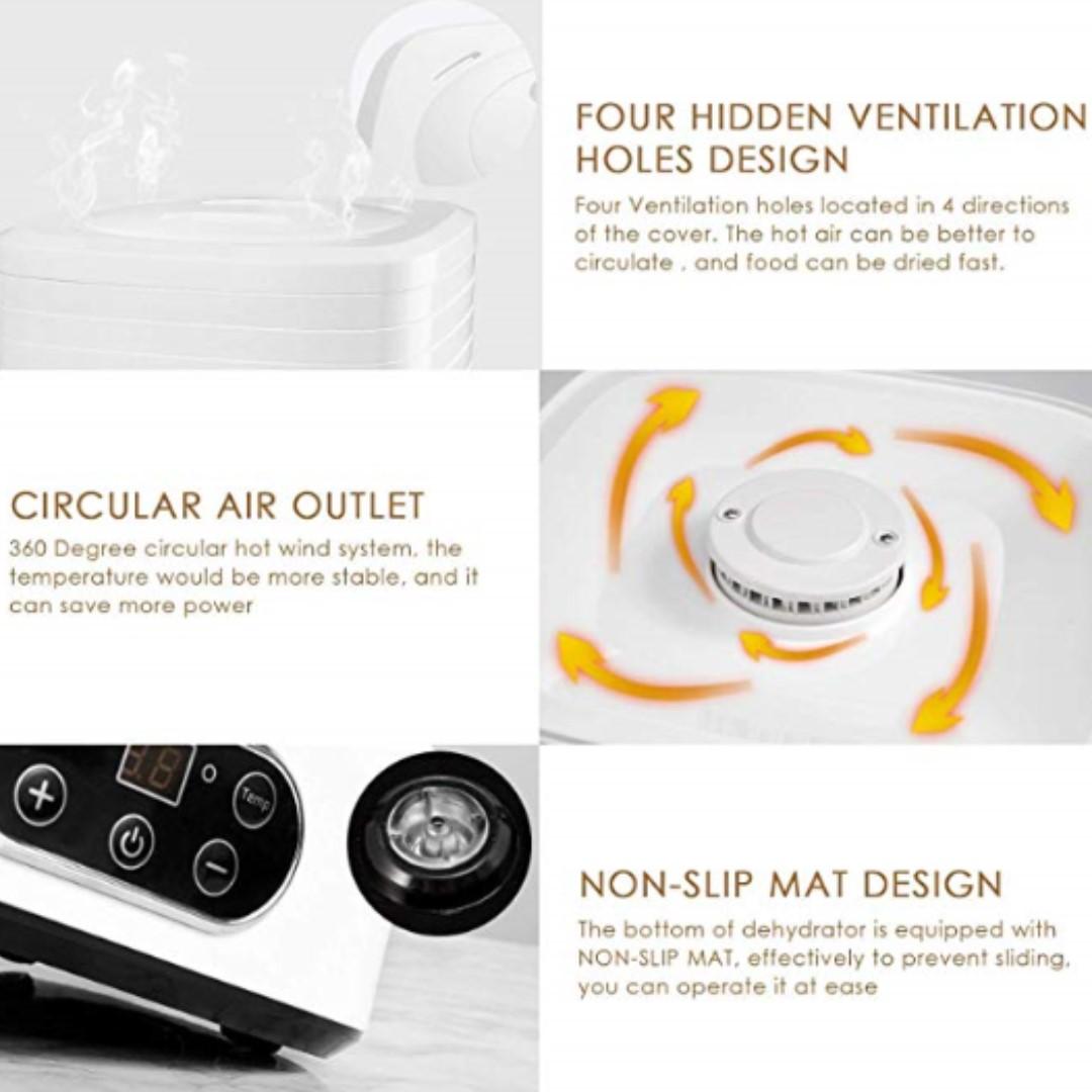 P12 Aicok Food Dehydrator Digital Food Dryer with 5 Large Trays, 3570