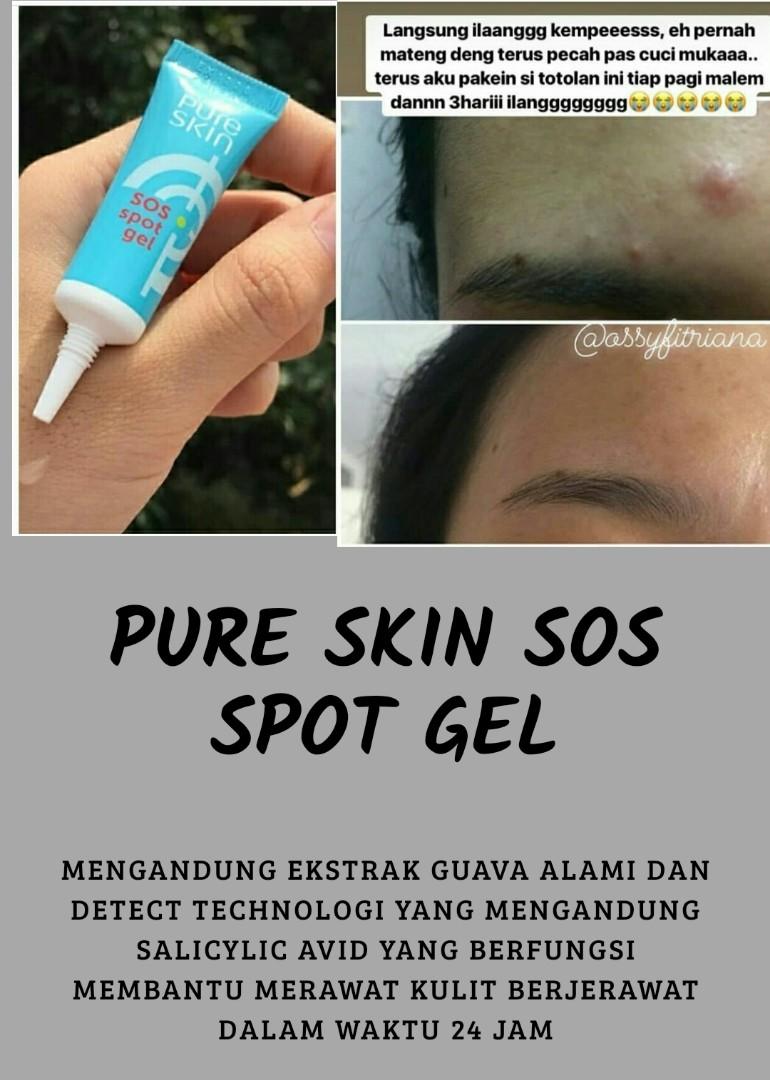 Pure Skin Sos Gel Untuk Jerawat Kesehatan Kecantikan Kulit Sabun Tubuh Di Carousell