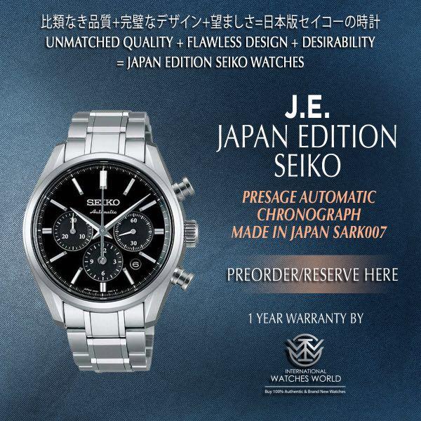 SEIKO JAPAN EDITION PRESAGE AUTOMATIC CHRONOGRAPH MADE IN JAPAN SARK007,  Men's Fashion, Watches & Accessories, Watches on Carousell