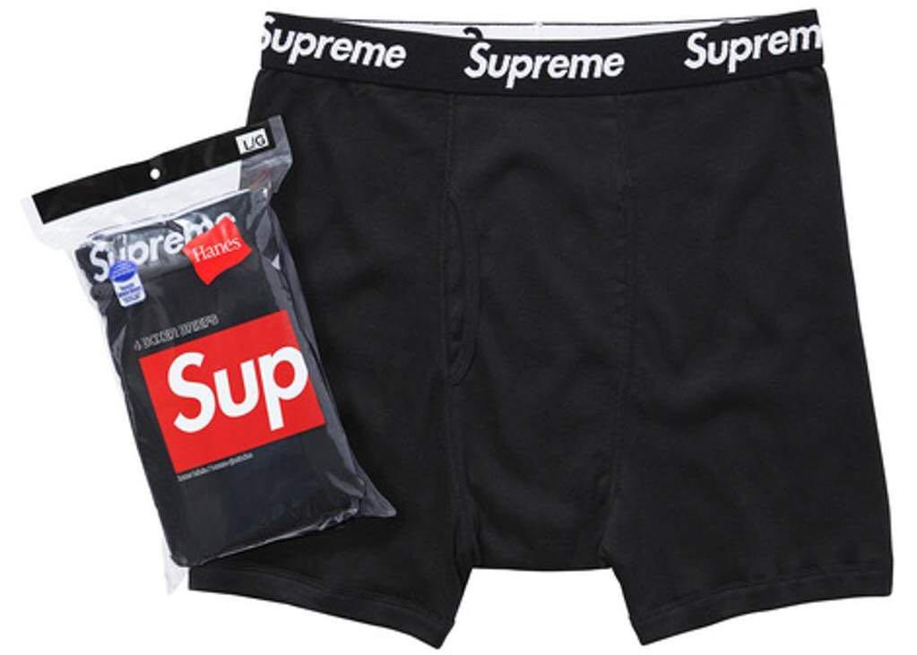 Supreme hanes on sale underwear sizing
