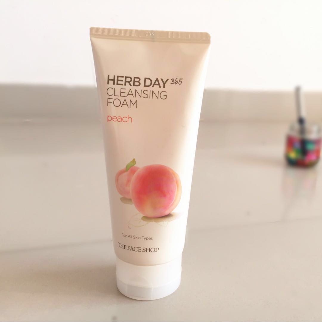 peach cleansing foam