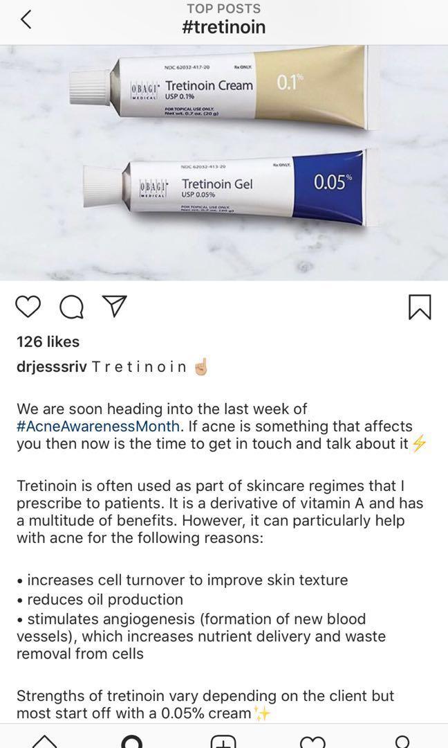 Tretinoin Retin A 0.05 ( for acne , scar , melasma , pigmentation